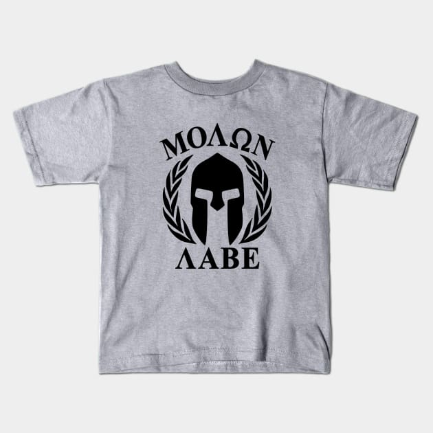 Mod.23 Molon Labe Greek Spartan Kids T-Shirt by parashop